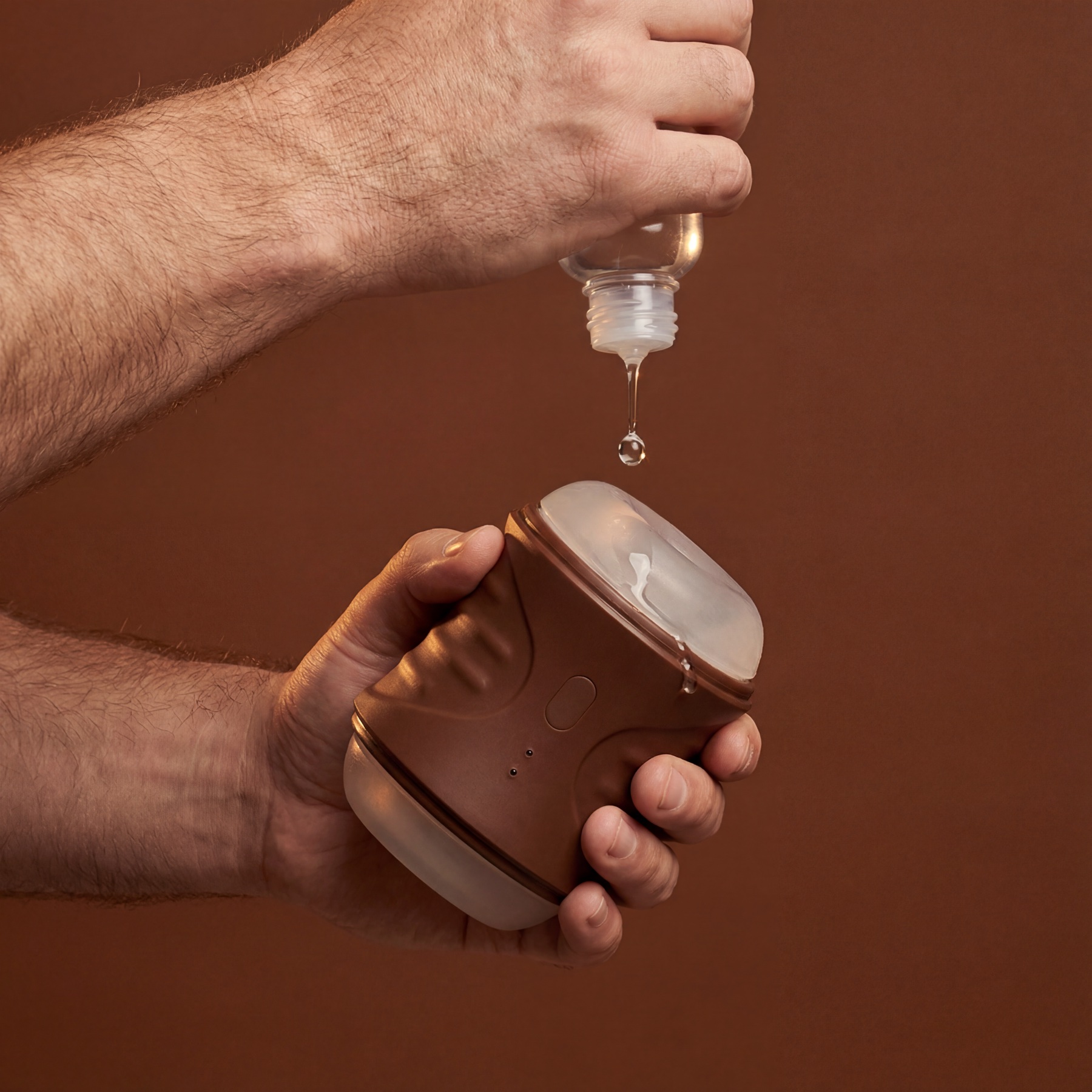 Surge with lube being poured