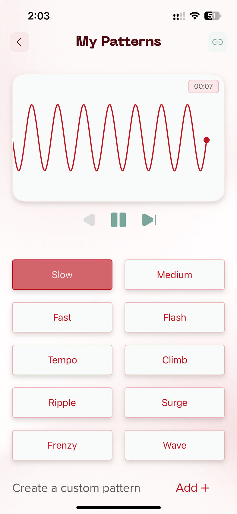 Custom pattern editor