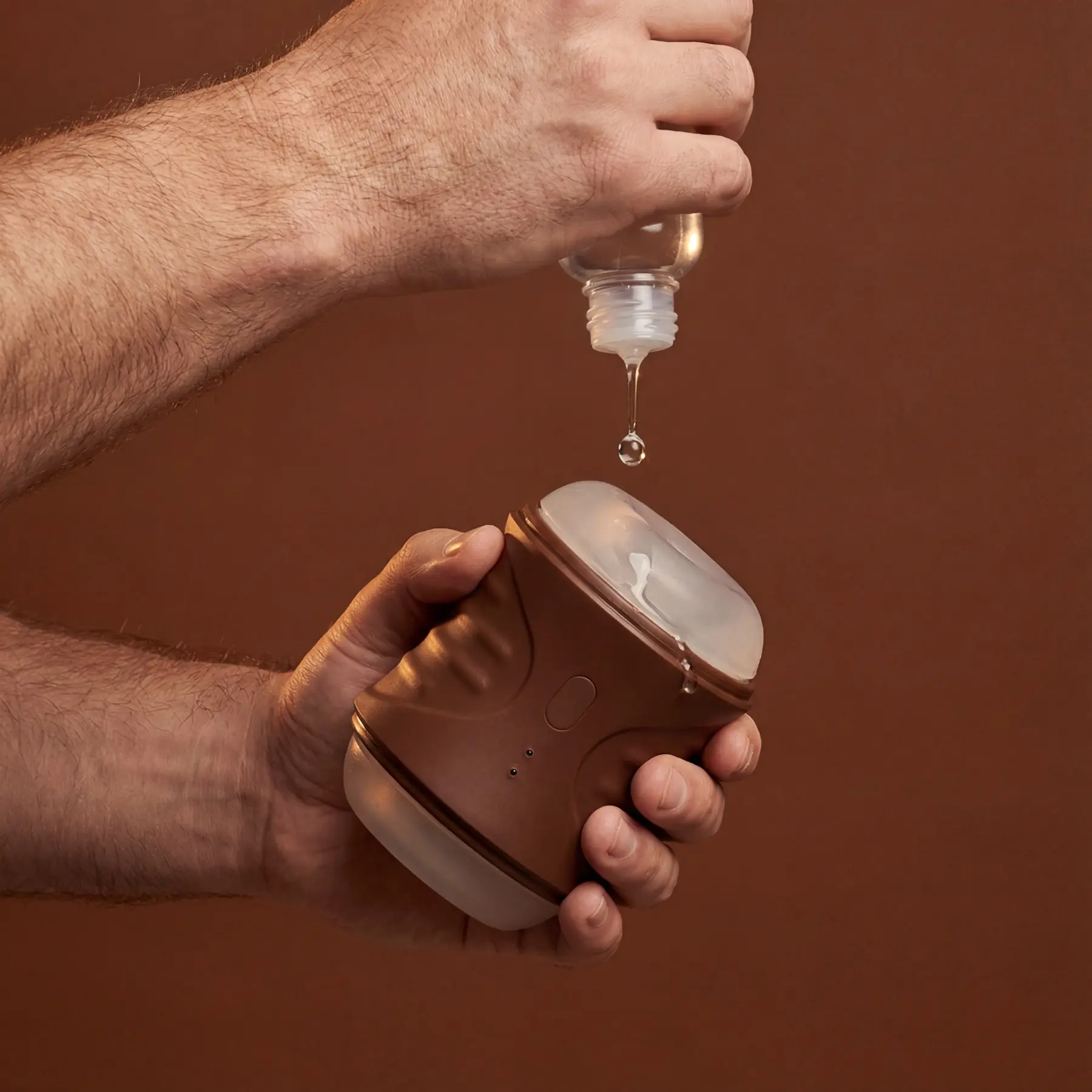 Surge with lube being poured